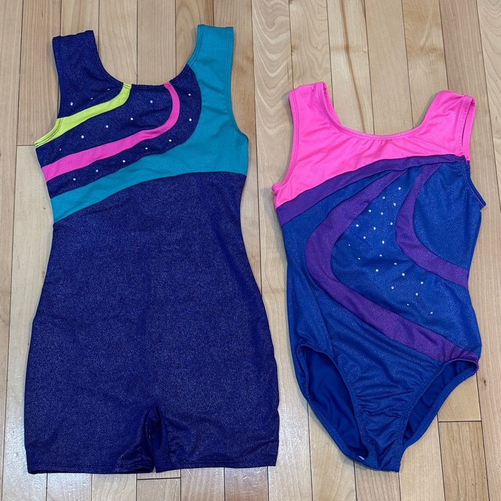 Danskin Kids One Piece Set - Blue and Pink